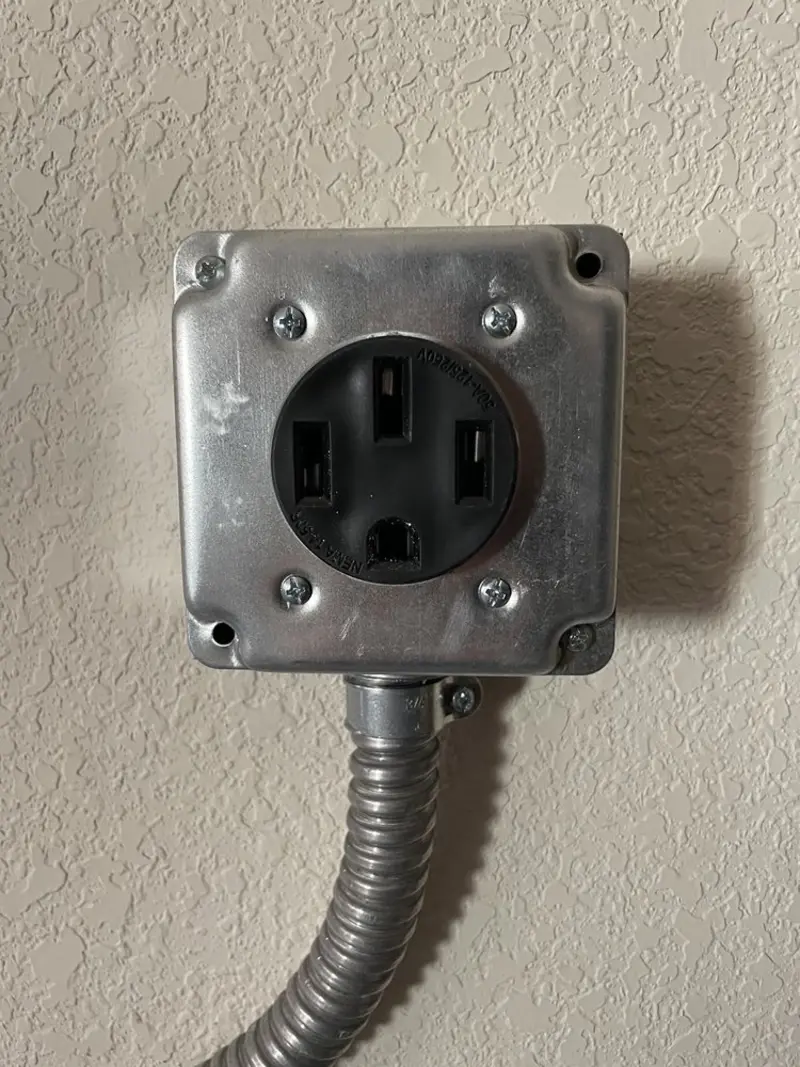 NEMA 14-50 outlet installed for Smart Home Electrical in Sandy